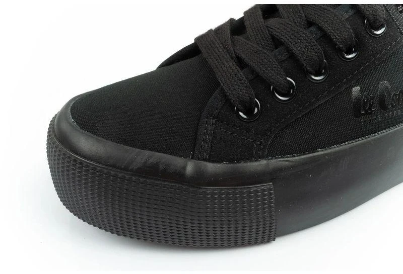 Lee Cooper moteriški audinio platforminiai kedai, juodi