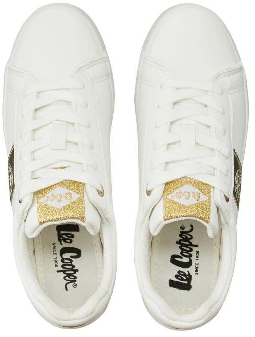 Lee Cooper Moteriški batai balti ir auksiniai LCW-26-31-4365LA