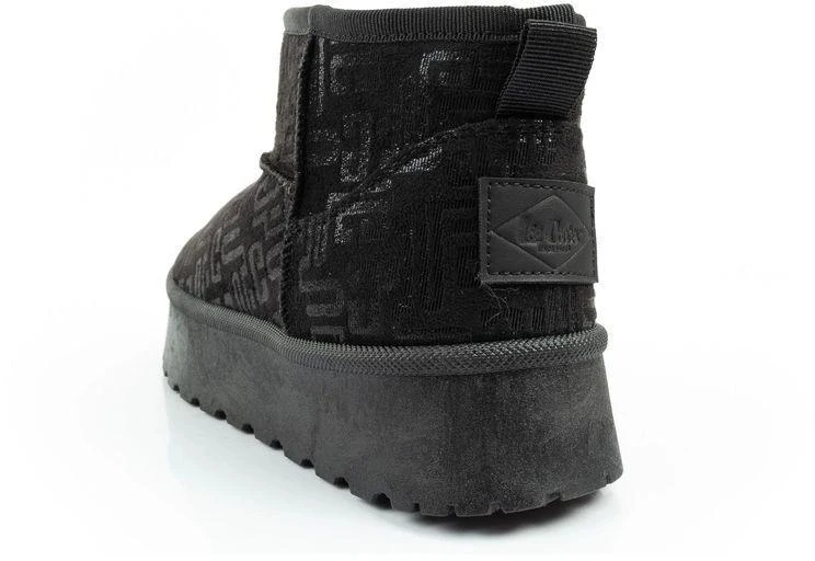 Lee Cooper moteriški juodi žiemos aulinukai su kailio pamušalu, madingi