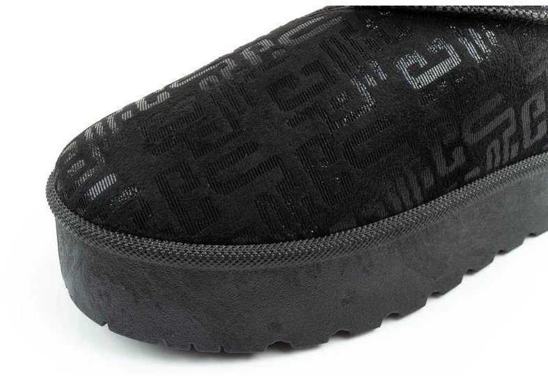 Lee Cooper moteriški juodi žiemos aulinukai su kailio pamušalu, madingi