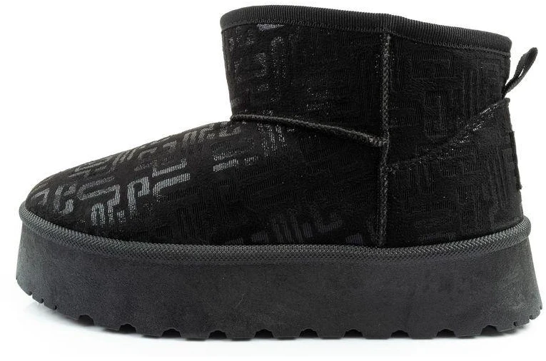 Lee Cooper moteriški juodi žiemos aulinukai su kailio pamušalu, madingi