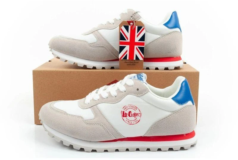 Lee Cooper moteriški lengvi patogūs madingi balti sportbačiai