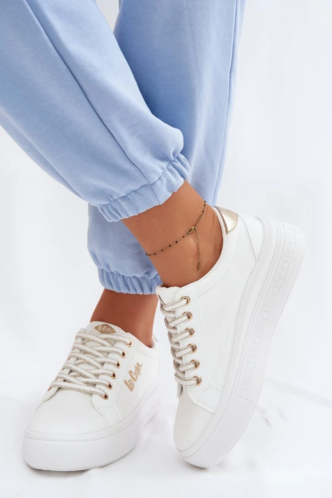 Lee Cooper moteriški platforminiai kedai, balti