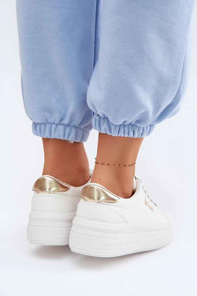 Lee Cooper moteriški platforminiai kedai, balti