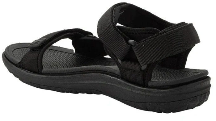 Lee Cooper moteriški sandalai su lipukais, lengvi juodi, vasaros paplūdimiui