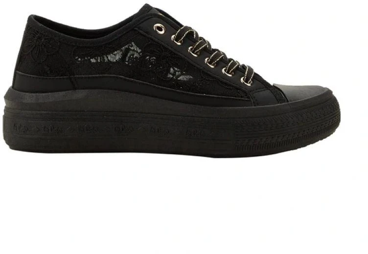 Lee Cooper moteriški sportiniai kedai, juodi, su platforma ir raišteliais