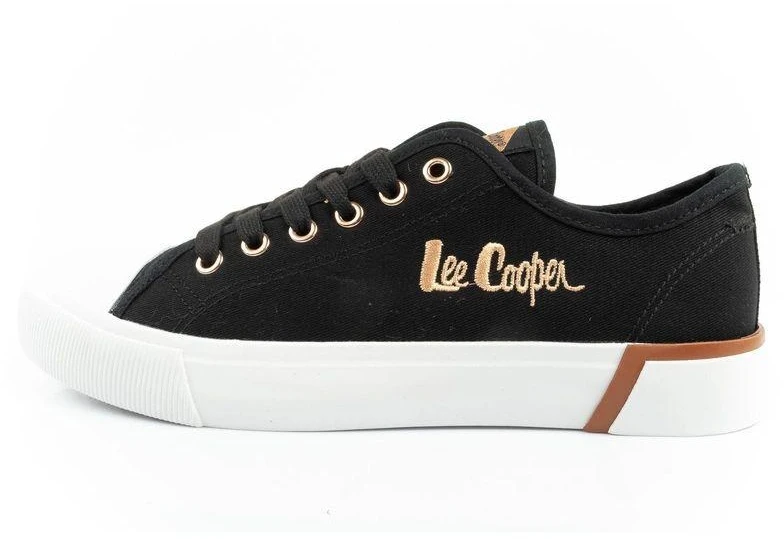 Lee Cooper moteriški stilingi juodi sportiniai bateliai iš audinio