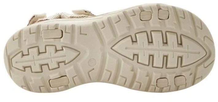 Lee Cooper moteriški vasaros paplūdimio sandalai su lipukais, šviesiai smėlio kreminės