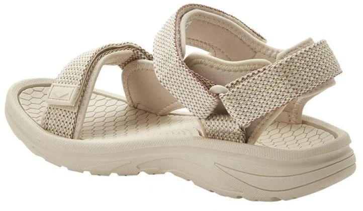 Lee Cooper moteriški vasaros paplūdimio sandalai su lipukais, šviesiai smėlio kreminės