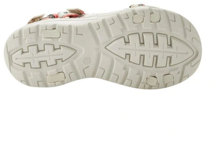 Lee Cooper moteriški vasaros sandalai su lipukais paplūdimiui, šviesiai smėlio spalvos