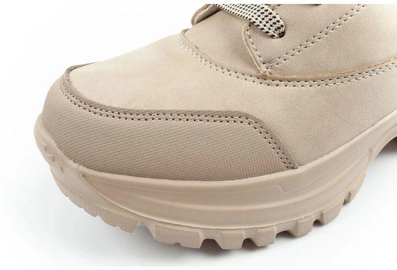 Lee Cooper moteriški žieminiai sportiniai žygio batai Lee Cooper, smėlio spalvos, su pašiltinimu