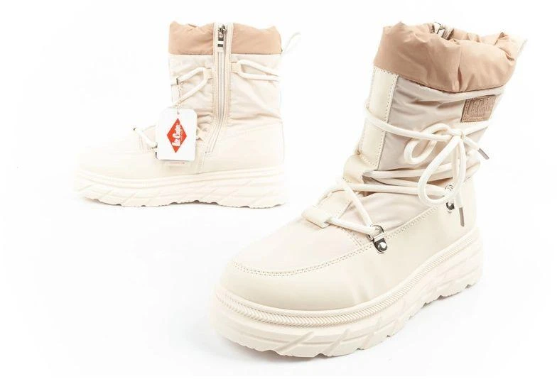 Lee Cooper moteriški žieminiai žygio batai, su pašiltinimu, smėlio ir kreminės spalvos