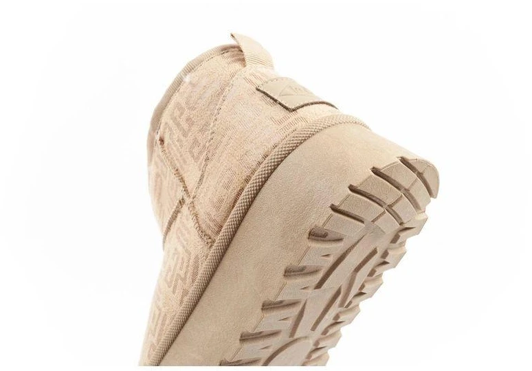 Lee Cooper moteriški žiemos batai, madingi aulinukai su dirbtiniu kailiu, smėlio spalvos