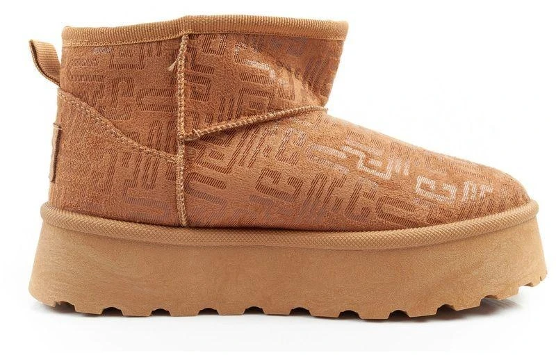Lee Cooper moteriški žiemos sniego batai, madingi aulinukai su kailiu, rudi