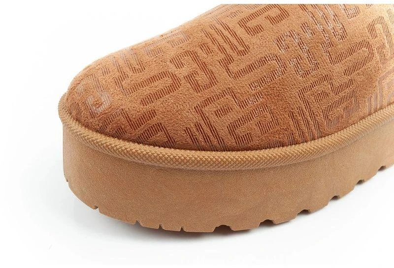 Lee Cooper moteriški žiemos sniego batai, madingi aulinukai su kailiu, rudi