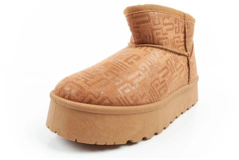 Lee Cooper moteriški žiemos sniego batai, madingi aulinukai su kailiu, rudi