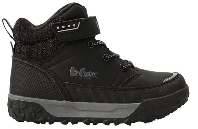 Lee Cooper pašiltinti batai vaikams, juodi