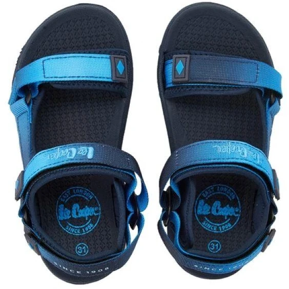 Lee Cooper vaikiški berniukų sandalai su lipukais vasaros paplūdimio mėlyni