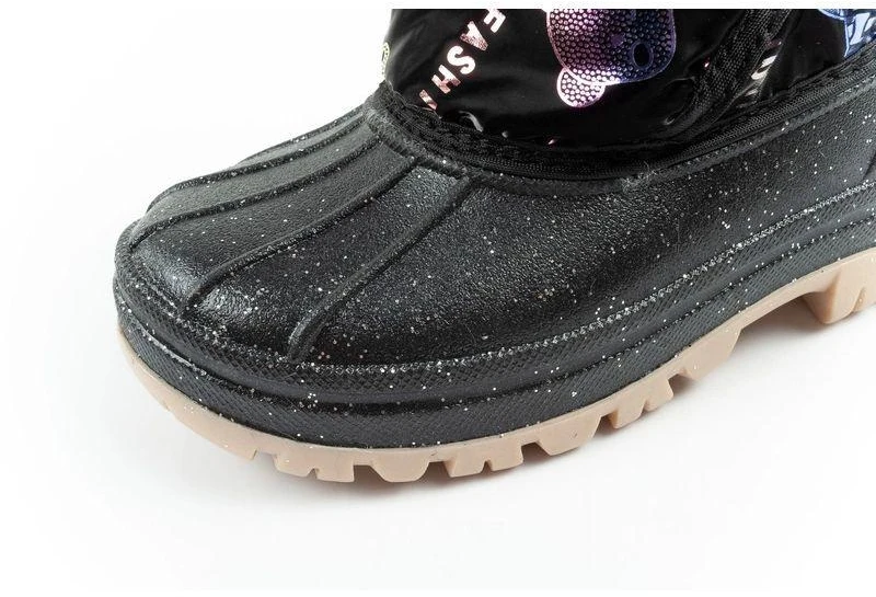 Lee Cooper vaikiški pašiltinti žieminiai sniego batai mergaitėms, juodi