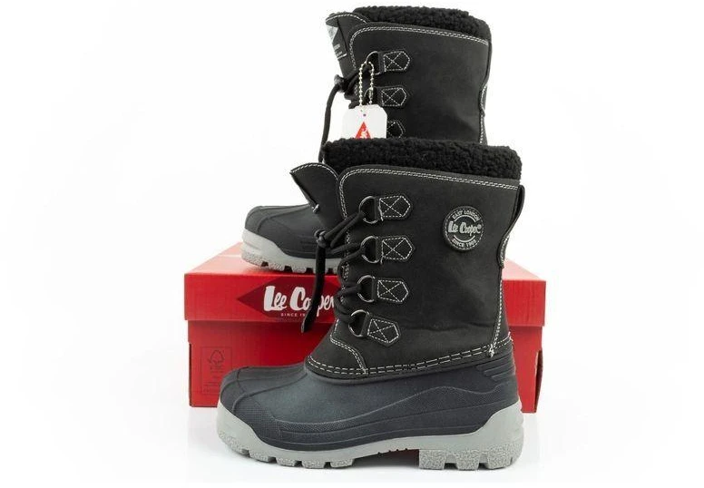 Lee Cooper vaikiški pašiltinti žiemos aulinukai berniukams, juodi