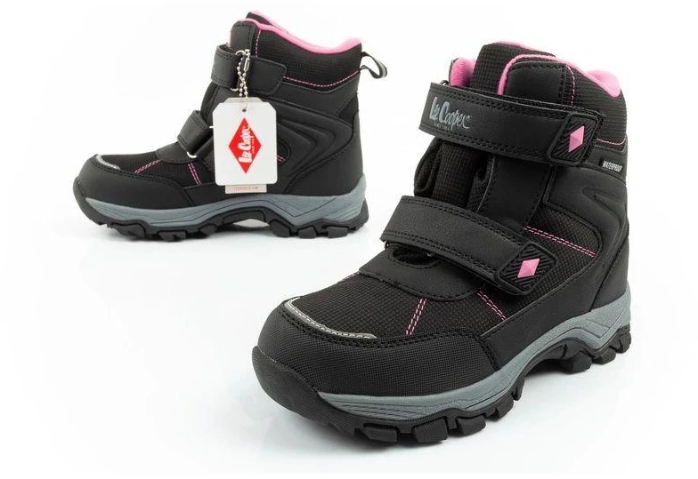 Lee Cooper vaikiški žieminiai sniego batai, juodi, atsparūs vandeniui, su pašiltinimu