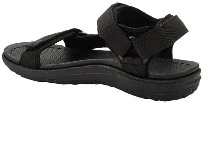 Lee Cooper vyriški lengvi juodi vasaros paplūdimio sandalai su lipdukais