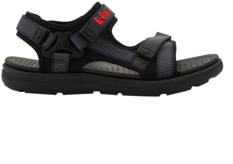Lee Cooper vyriški vasaros paplūdimio sandalai su lipukais, šviesiai mėlyni, juodi