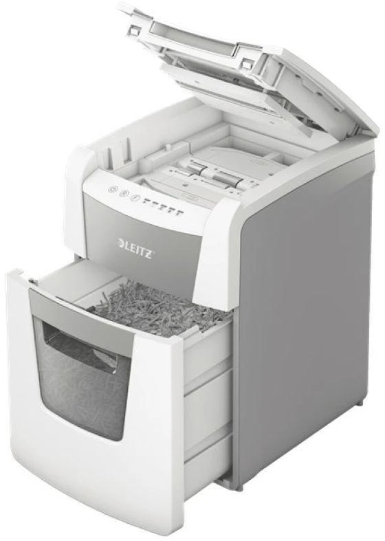 Leitz IQ Autofeed Small Office 100 Automatinis dokumentų naikiklis P4, Pilka/Balta