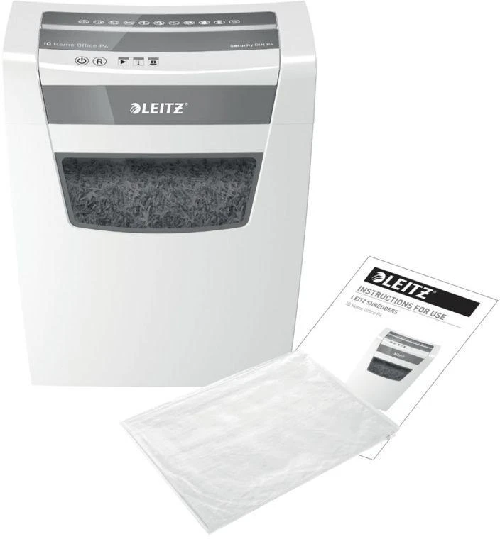 Rexel Dokumentų naikiklis LEITZ IQ Home Office, P4, 23L, 4x28mm, 10 lapų