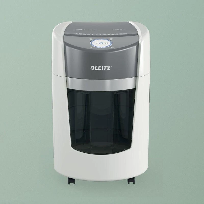 Leitz IQ OptiMax Small Office 350 Micro Cut popieriaus smulkintuvas Security P5 22L - Baltas