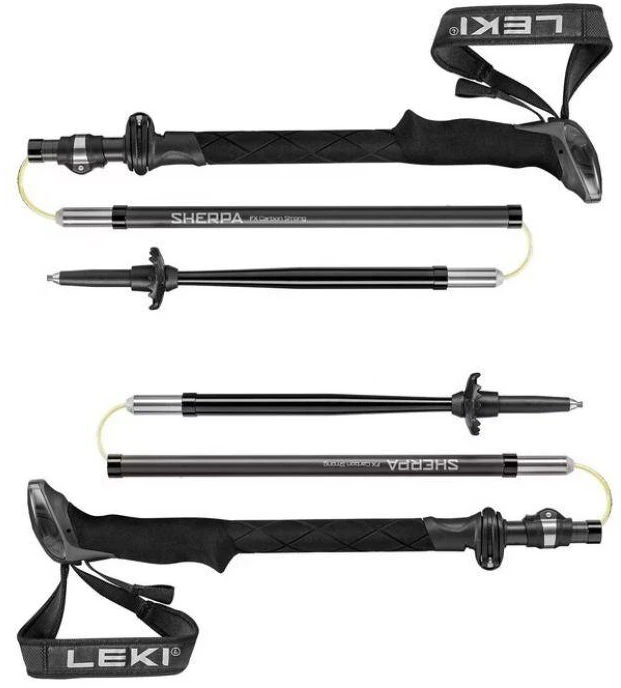 Trekking Poles LEKI SHERPA FX, 120–140 cm, juodas