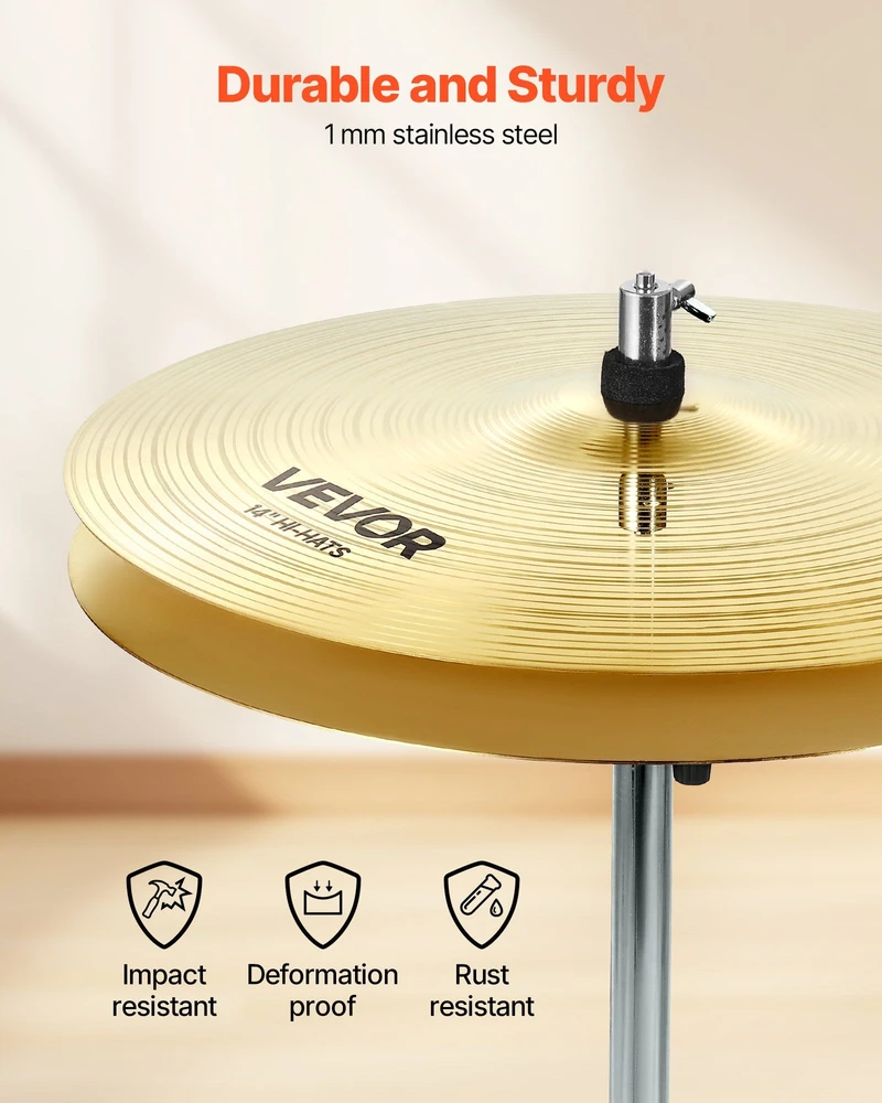 VEVOR Būgnų lėkščių komplektas 4 vnt. 14-20 cm