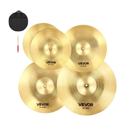 VEVOR Būgnų lėkščių komplektas 4 vnt. 14-20 cm