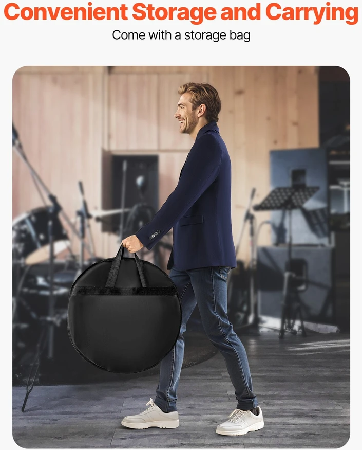 VEVOR Būgnų lėkščių komplektas 4 vnt. 14-20 cm