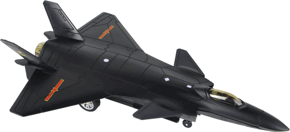 Lean Toys LeanToys trinties varomas lėktuvo modelis juoda pilka