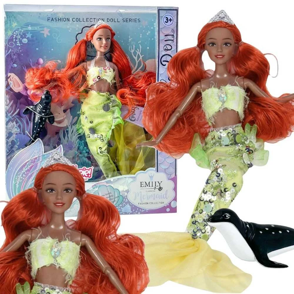 Lėlė Sirena Emi Mermaid su ruoniuku WOOPIE ROYAL