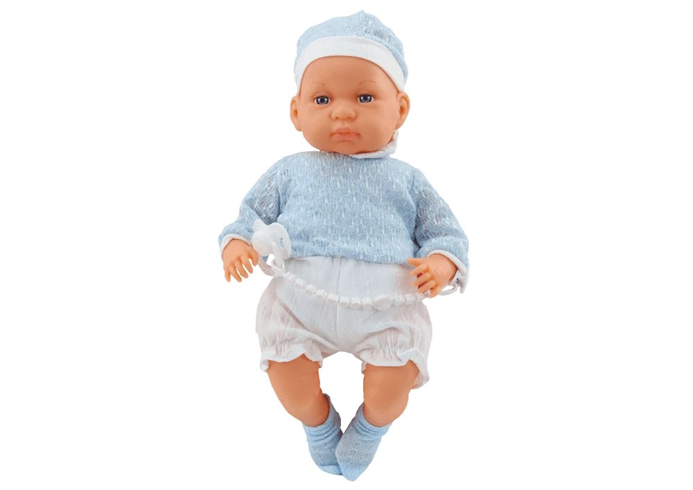 Lean Toys Lėlė kūdikis 46 cm su rožiniais drabužiais