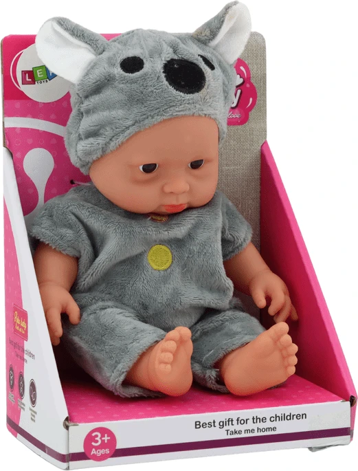 Lėlė pilka apranga Lean Toys