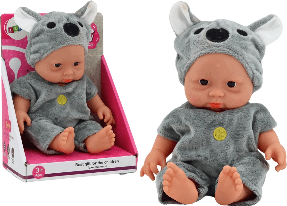 Lėlė pilka apranga Lean Toys
