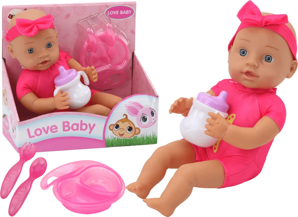 Lalka Lėlė su priedais Lean Toys Love Baby, 31 cm