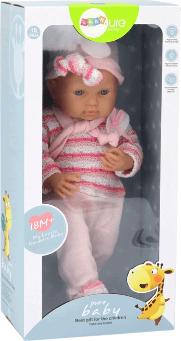 Kūdikis lėlė Lean Toys su judančiomis galūnėmis, 39 cm