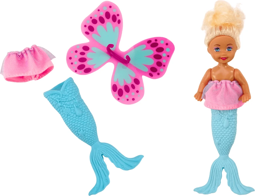 Lean Toys Lėlė undinėlė su sparnais, 12 cm