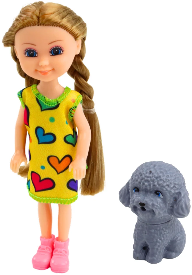 Lean Toys Lėlė su šuniuku 14.5cm