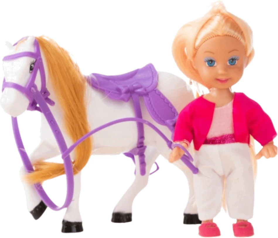 Lean Toys Žavingas lėlės ir arklio rinkinys