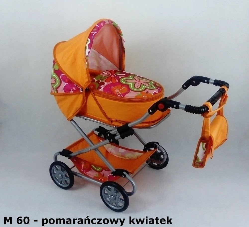 Lėlių vežimėlis vaikščiojimui su giliu stogeliu MONIKA