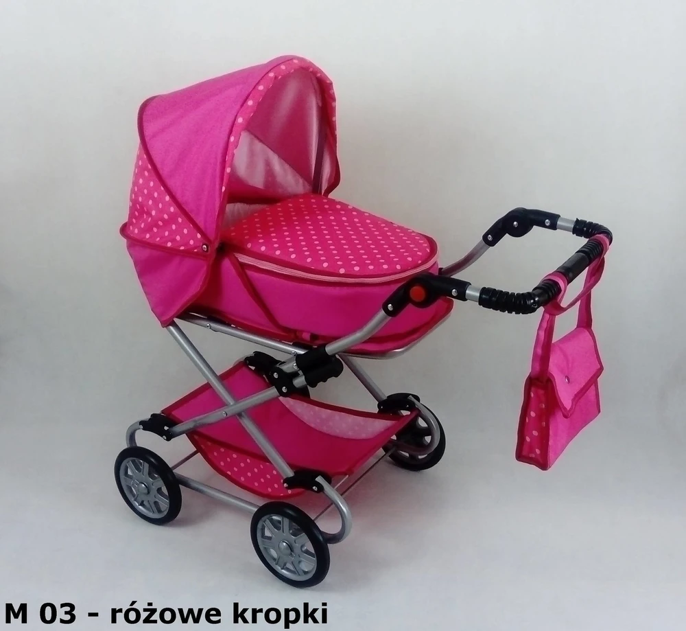 Lėlių vežimėlis vaikščiojimui su giliu stogeliu MONIKA