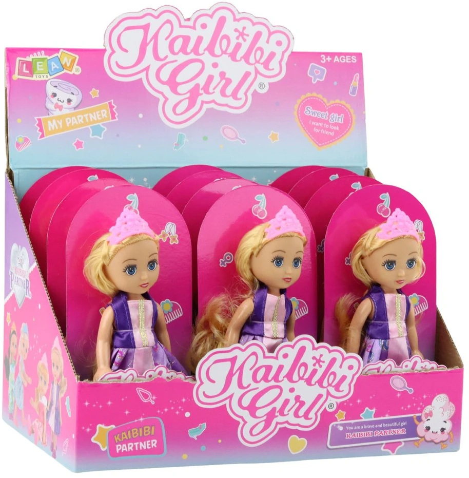 Lean Toys Princesės lėlė su karūna, 17 cm