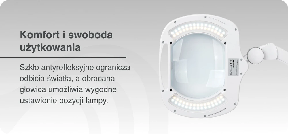 Activeshop Kosmetologinė LED lempa su lupa ir stalviršio spaustuvu Elegante 6030 3D, balta
