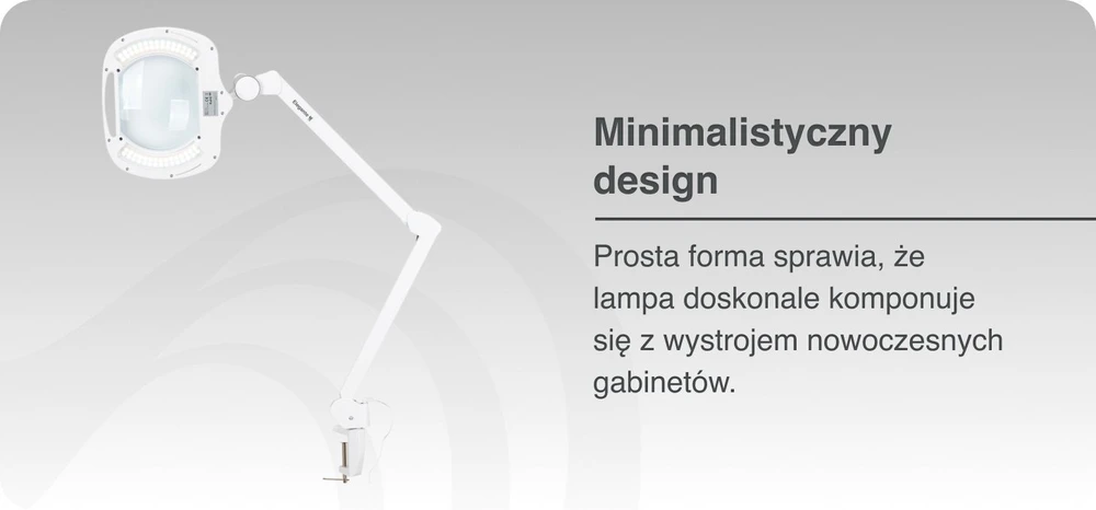 Activeshop Kosmetologinė LED lempa su lupa ir stalviršio spaustuvu Elegante 6030 3D, balta