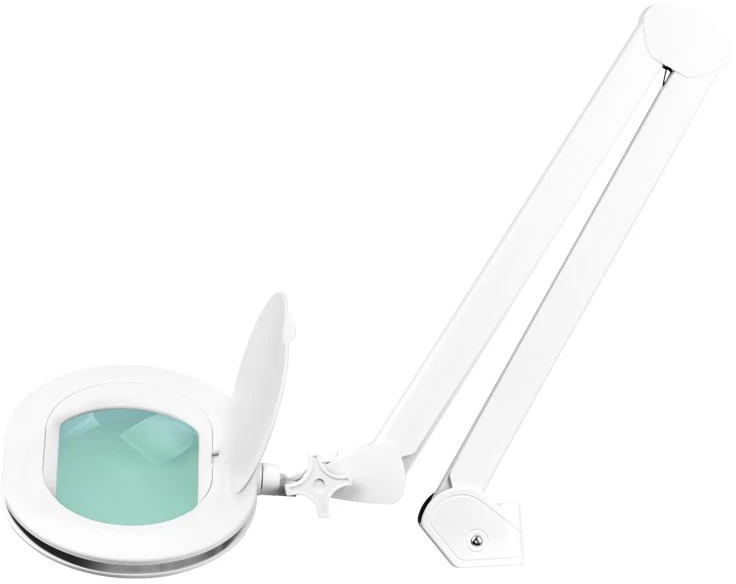 Activeshop Kosmetologinė LED lempa su lupa ELEGANTE 60LED 5D 5/10W ADJUSTABLE Baltas
